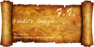 Fehér Indira névjegykártya