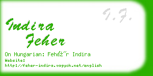 indira feher business card